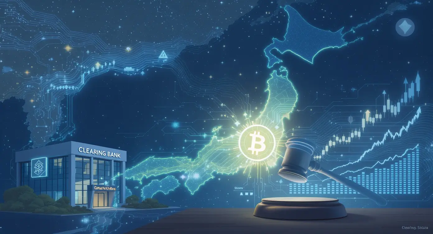 Editorial illustration for Japan Classifies Crypto, US Approves AI Bank, Solana Funds Grow