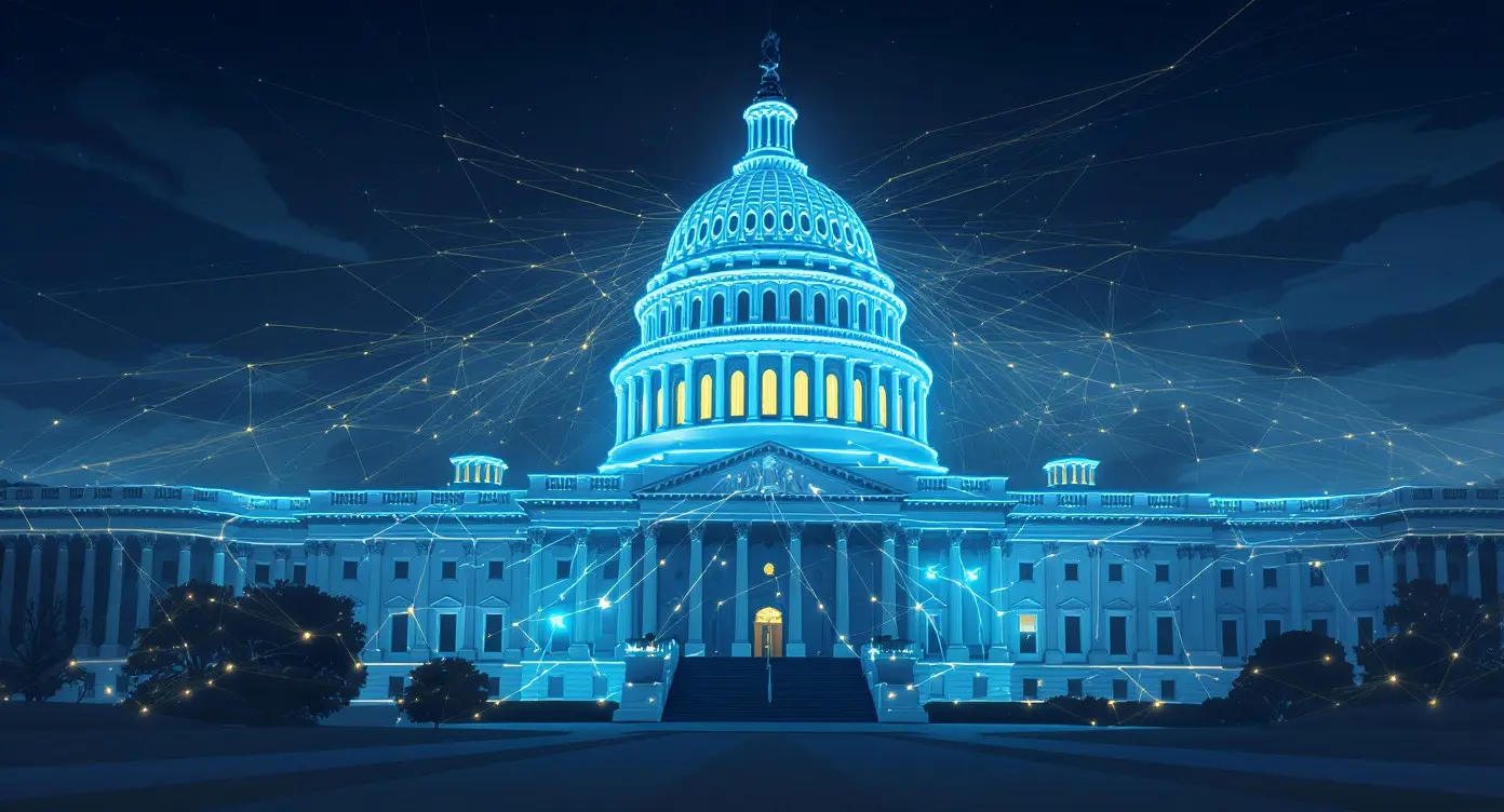 Editorial illustration for Senate Crypto Clarity Act Gains Momentum as Institutional ETF Flows Persist