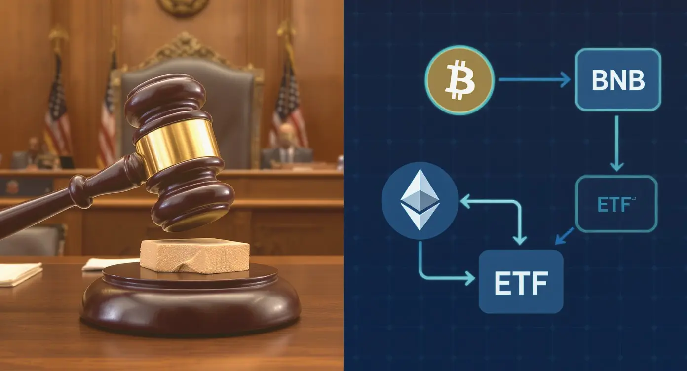 Editorial illustration for US Senate Advances Crypto Clarity Act, While ETFs See Mixed Flows