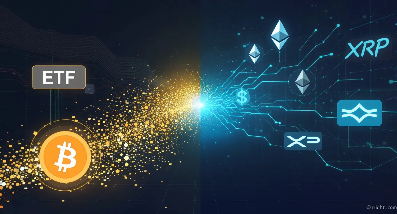 Editorial illustration for Bitcoin ETFs See Major Outflows as Institutions Rebalance Crypto Portfolios
