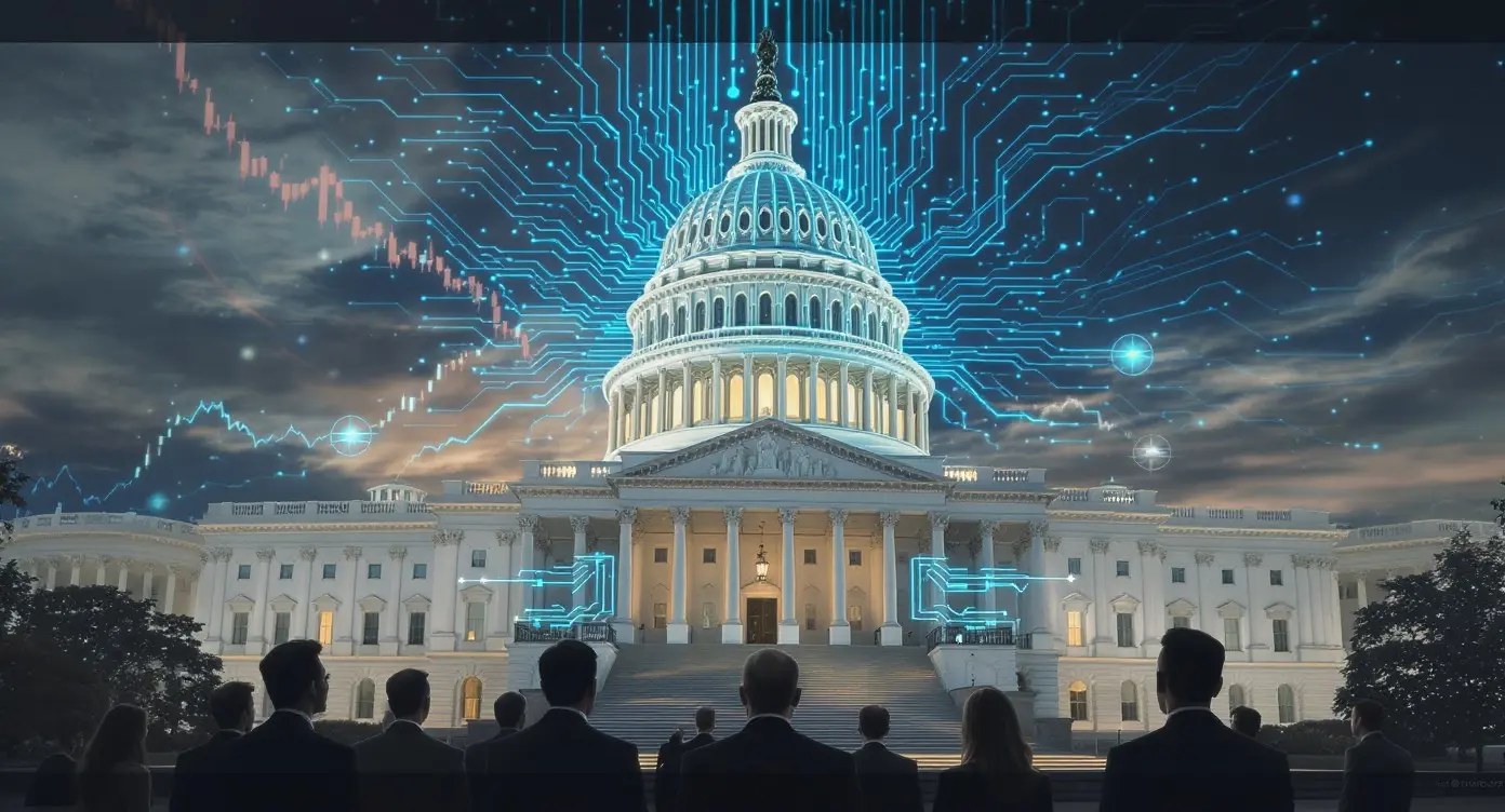 Editorial illustration for US Senate Advances Crypto Clarity Act, Sparking Institutional Shifts