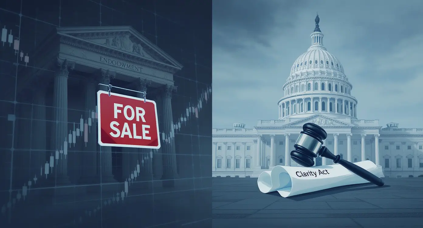 Editorial illustration for Harvard Dumps Crypto ETFs Amidst Shifting Institutional Tides and Regulatory Clarity Push