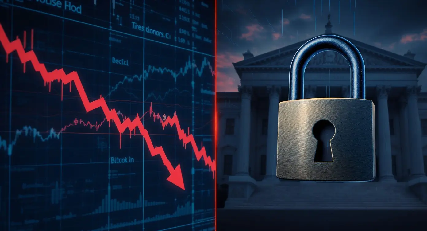 Editorial illustration for Bitcoin ETFs Hit by $1 Billion Outflow as SEC Ends Decades-Old Gag Rule