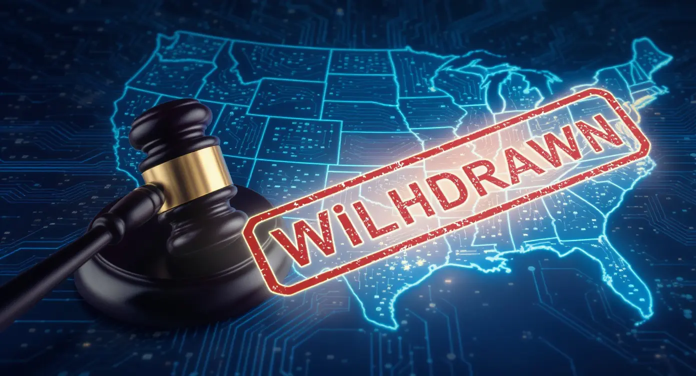 Editorial illustration for Trump Media Scraps Crypto ETF Plans as CFTC Fights State Prediction Market Bans
