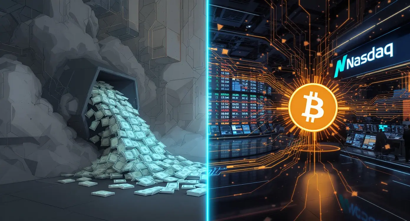 Editorial illustration for Nasdaq Gets Bitcoin Options Approval Amid ETF Outflows and Regulatory Moves