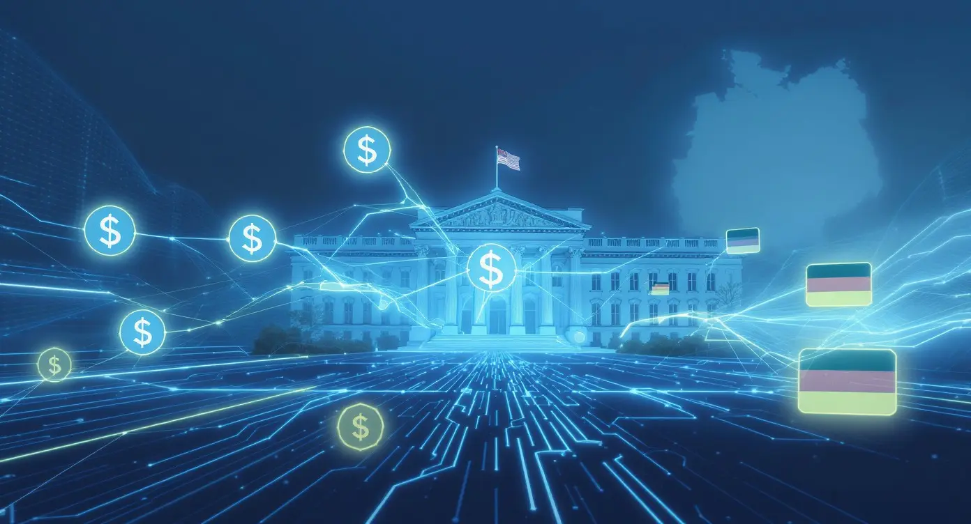 Editorial illustration for US Treasury Signals Stablecoin Policy; Europe Advances Crypto Rails