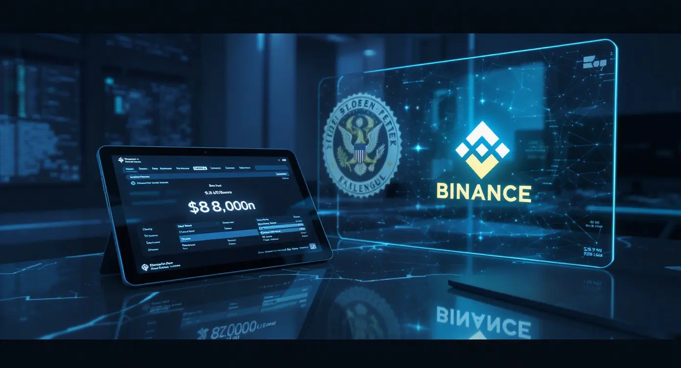 Editorial illustration for FBI Seizes $8 Billion in Crypto as SEC Launches Binance Pilot Program