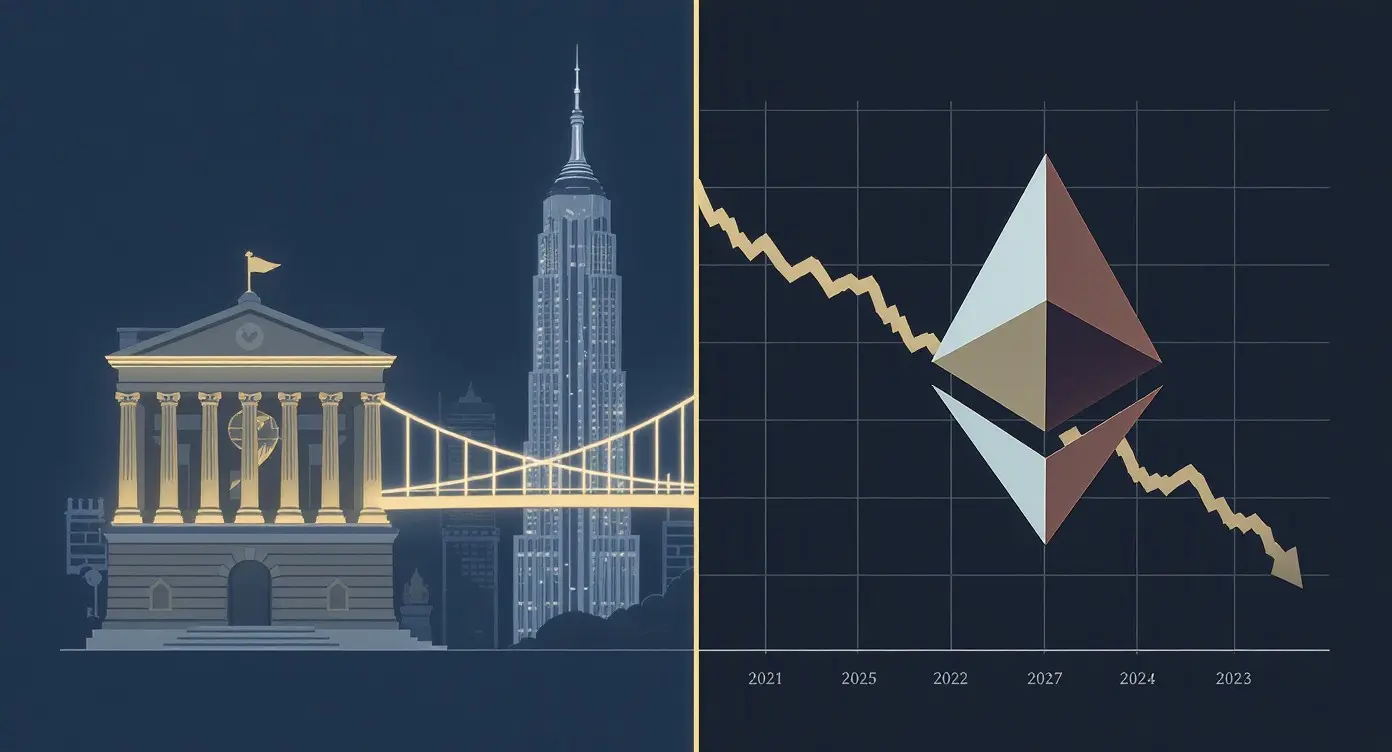 Editorial illustration for Transatlantic Stablecoin Pact Forms as Standard Chartered Slashes ETH Target