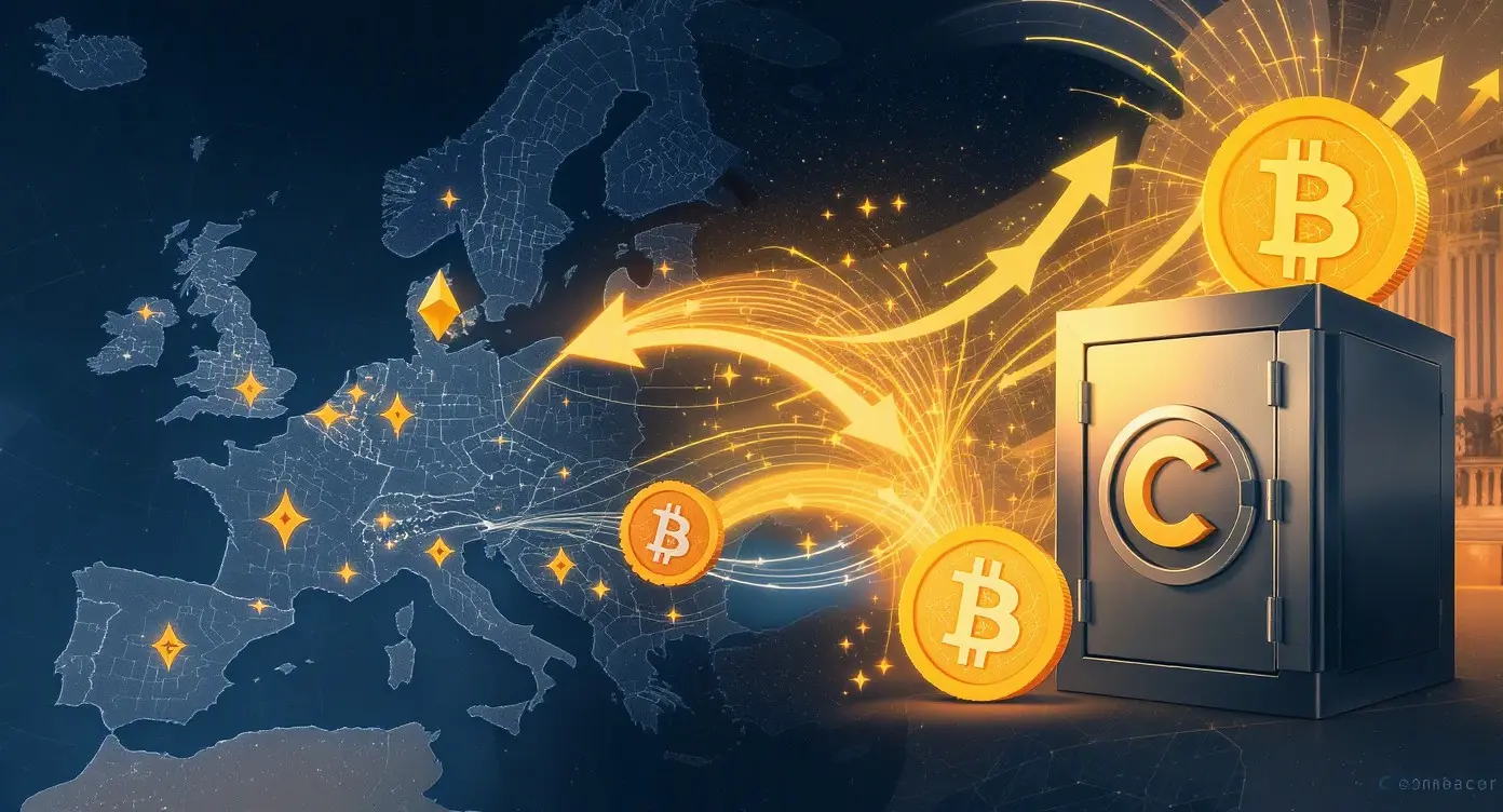 Editorial illustration for EU Crypto Ban, ETF Inflows, Coinbase Trust Mark Major Shifts