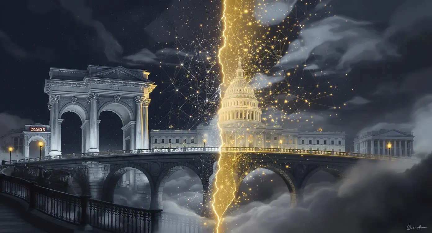 Editorial illustration for Regulatory Cliffs Near as Europe's MiCA Deadline Looms and US Clashes Over CLARITY