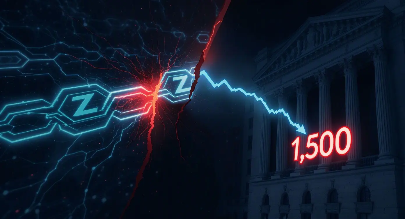 Editorial illustration for Zcash Plunges 38% on Emergency Bug Fork as Ethereum Tests Key Support