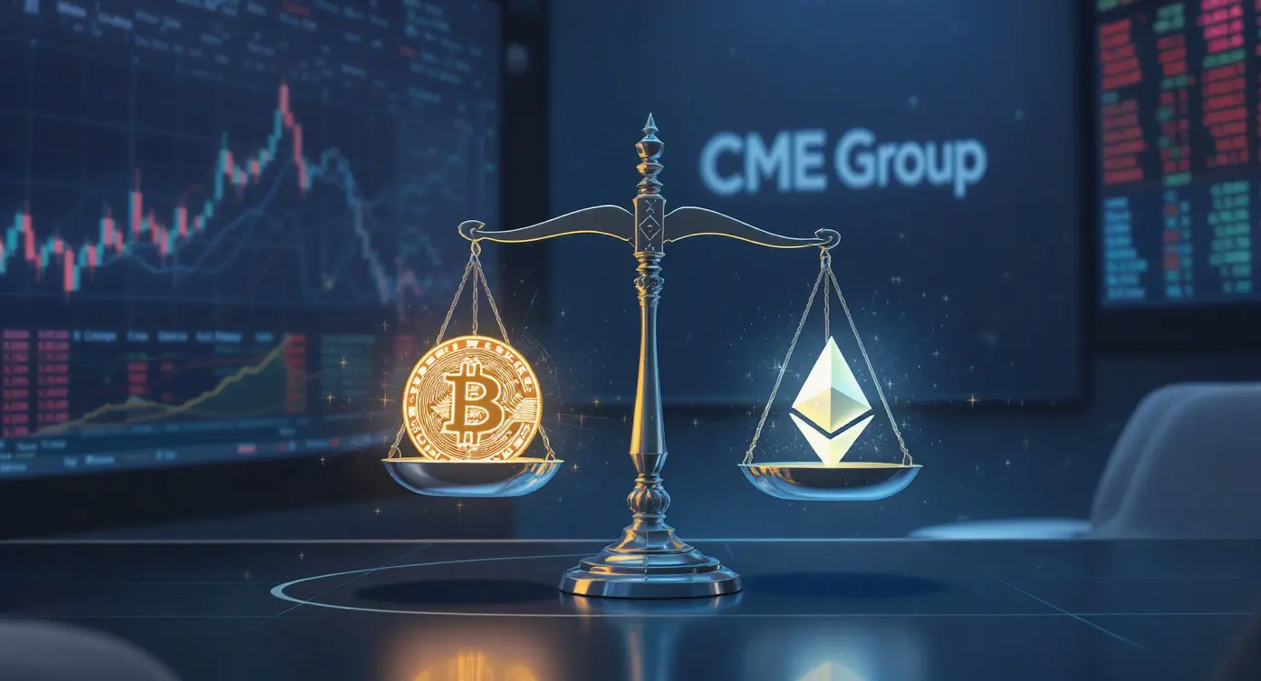 Editorial illustration for CME Group Launches Crypto Index Futures Amid ETF Capital Shifts