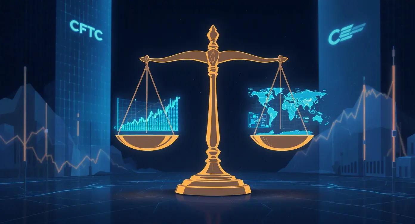 Editorial illustration for Regulators Target Prediction Markets as CFTC and EU Propose New Bans