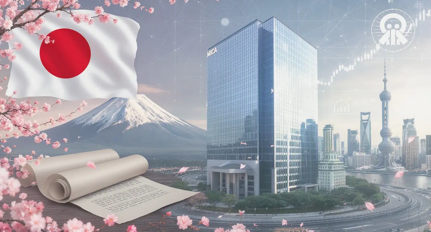 Editorial illustration for Japan Regulates Crypto Like Stocks, Global Institutions Adopt