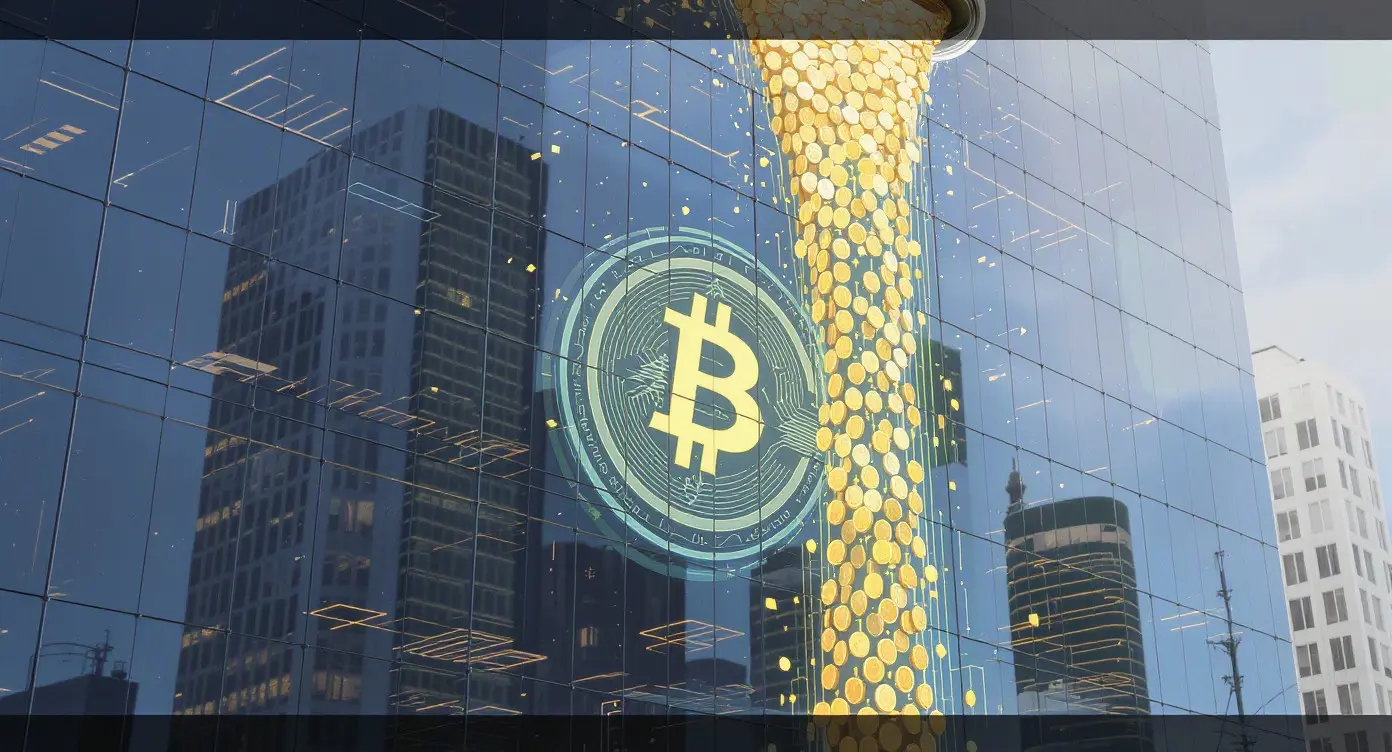 Editorial illustration for Franklin Templeton Files for Bitcoin Dividend ETFs as Outflows Hit Six-Week Streak