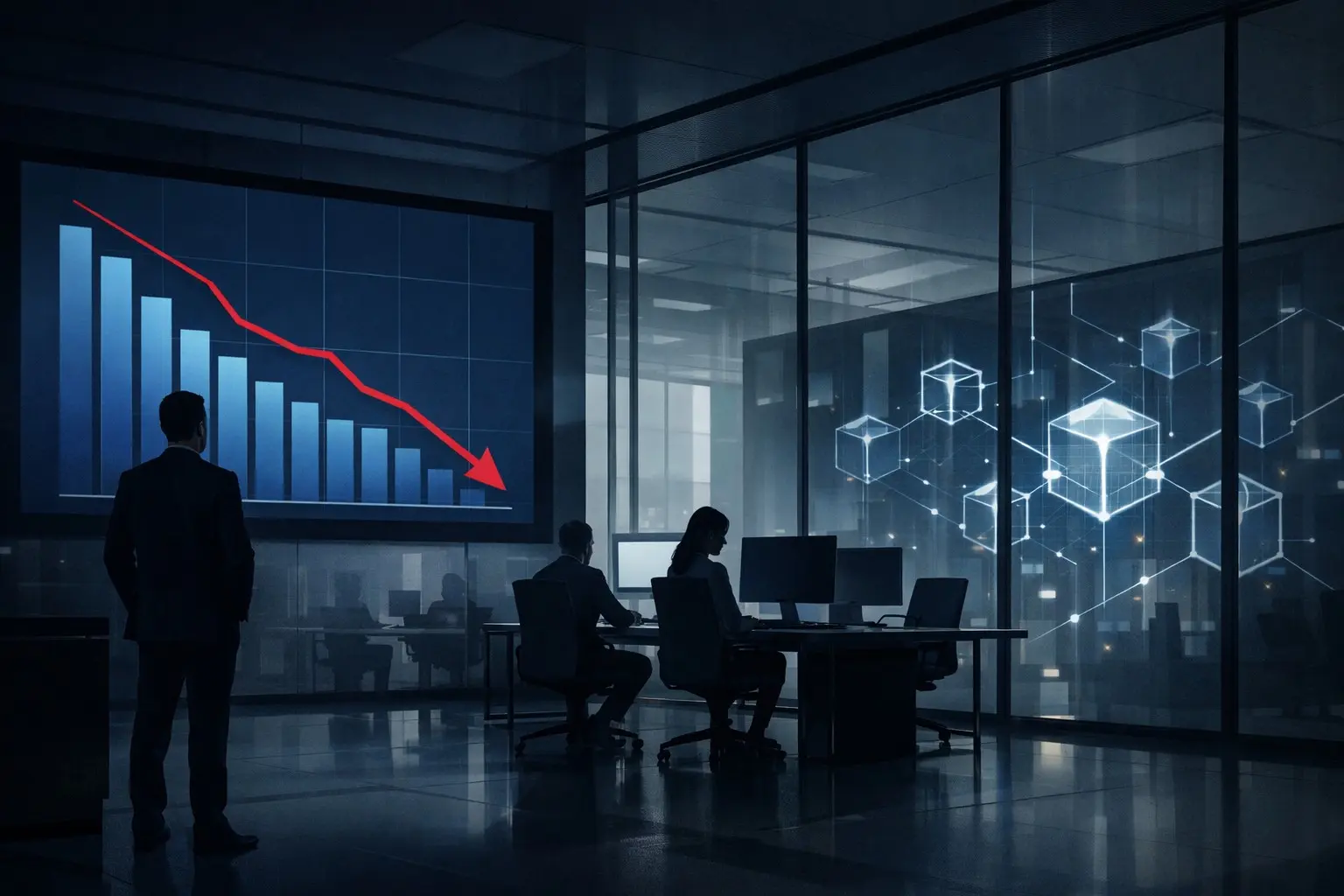 Editorial illustration for Institutional Crypto Funds Face Prolonged Outflows Amid Market Cooling
