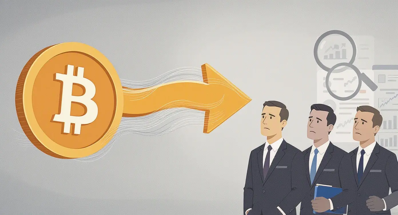 Editorial illustration for Bitcoin ETF Outflows Hit Record $7.2 Billion; CFTC Probes Prediction Market