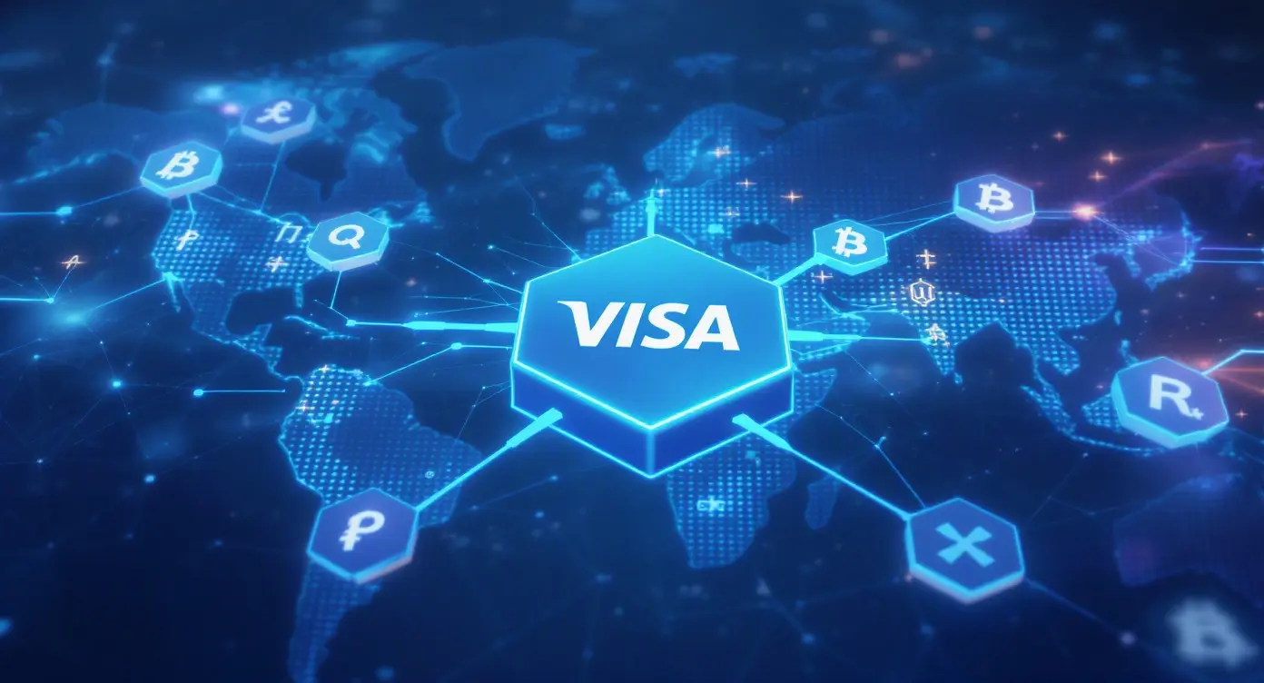 Editorial illustration for Visa, Ripple Drive Stablecoin Payments; Tokenized ETF Launches