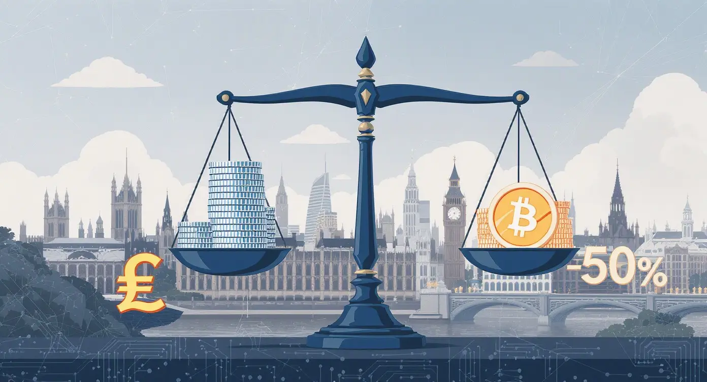 Editorial illustration for UK Finalizes Crypto Rules, Halves Stablecoin Capital Requirements