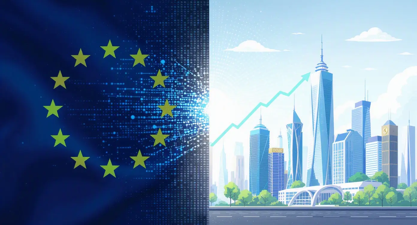Editorial illustration for EU MiCA Enforcement Begins as UK Positions Itself for Crypto Capital