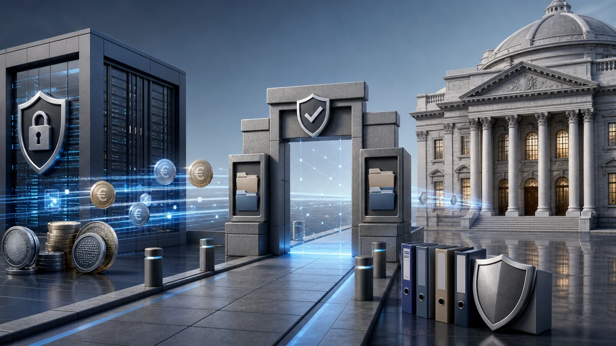 Editorial illustration for Kraken Pursues European Banking License to Deepen Its Financial Reach