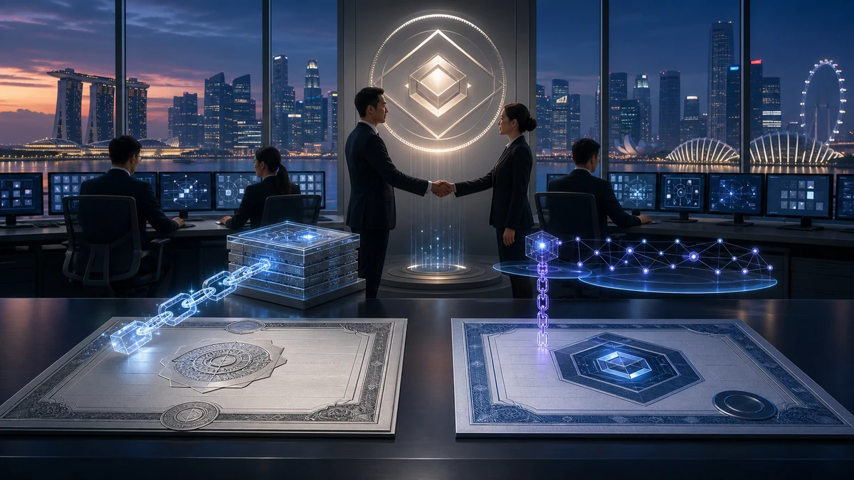 Editorial illustration for Cumberland Wins Singapore License as Tokenized Stock Rules Take Shape
