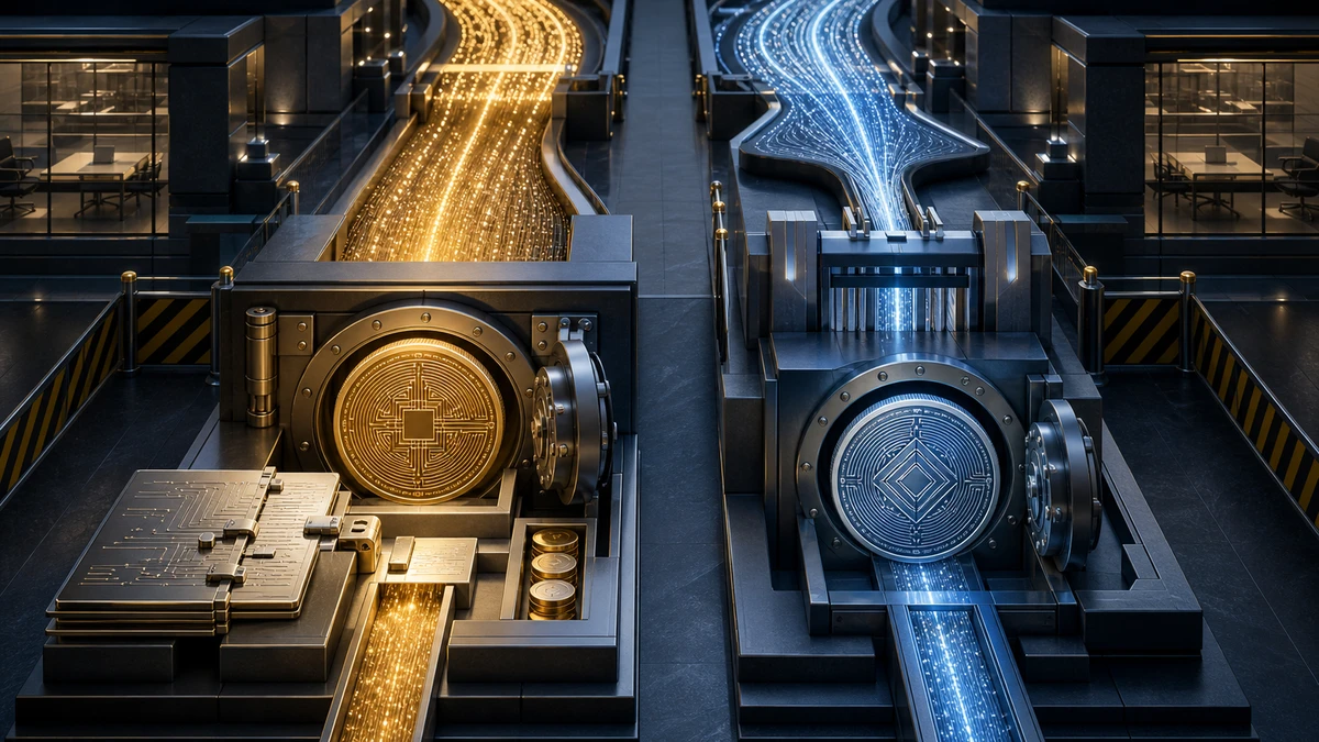 Editorial illustration for Bitcoin ETF Inflows Return as Ether Gains Institutional Ground