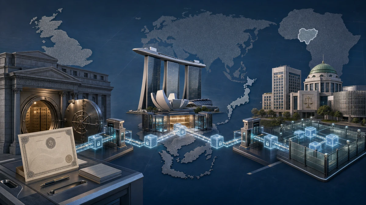 Editorial illustration for HSBC and SBI Put Regulated Digital Assets Into Production