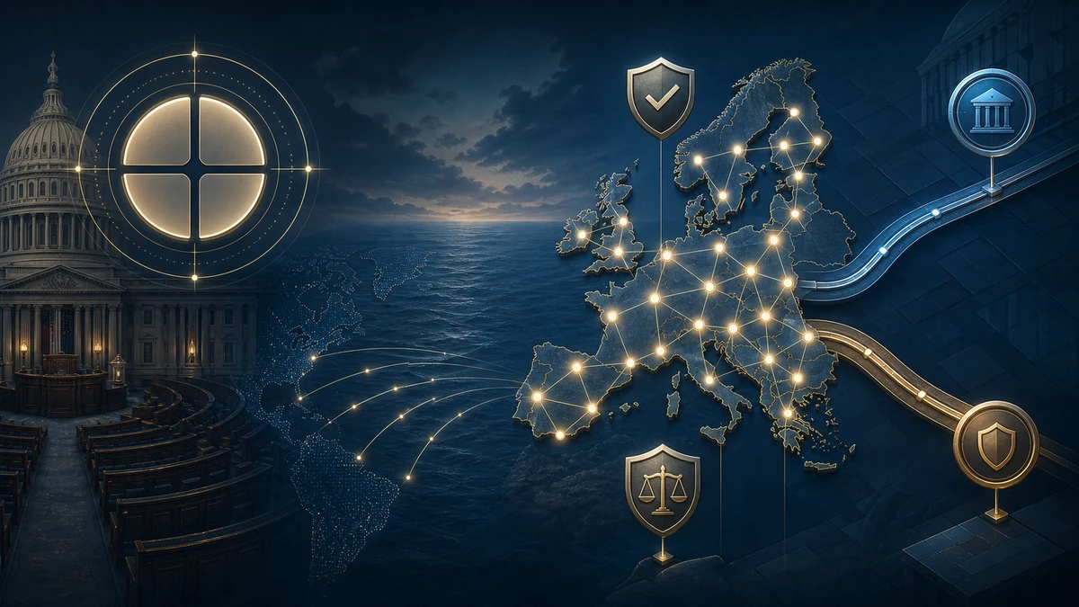 Editorial illustration for Ripple Gains EU Reach as U.S. Crypto Rules Face Deadline