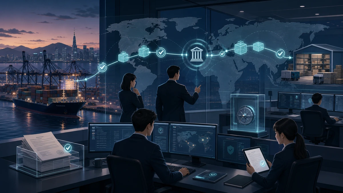 Editorial illustration for Korea’s Largest Bank Taps JPMorgan Blockchain for Trade Payments