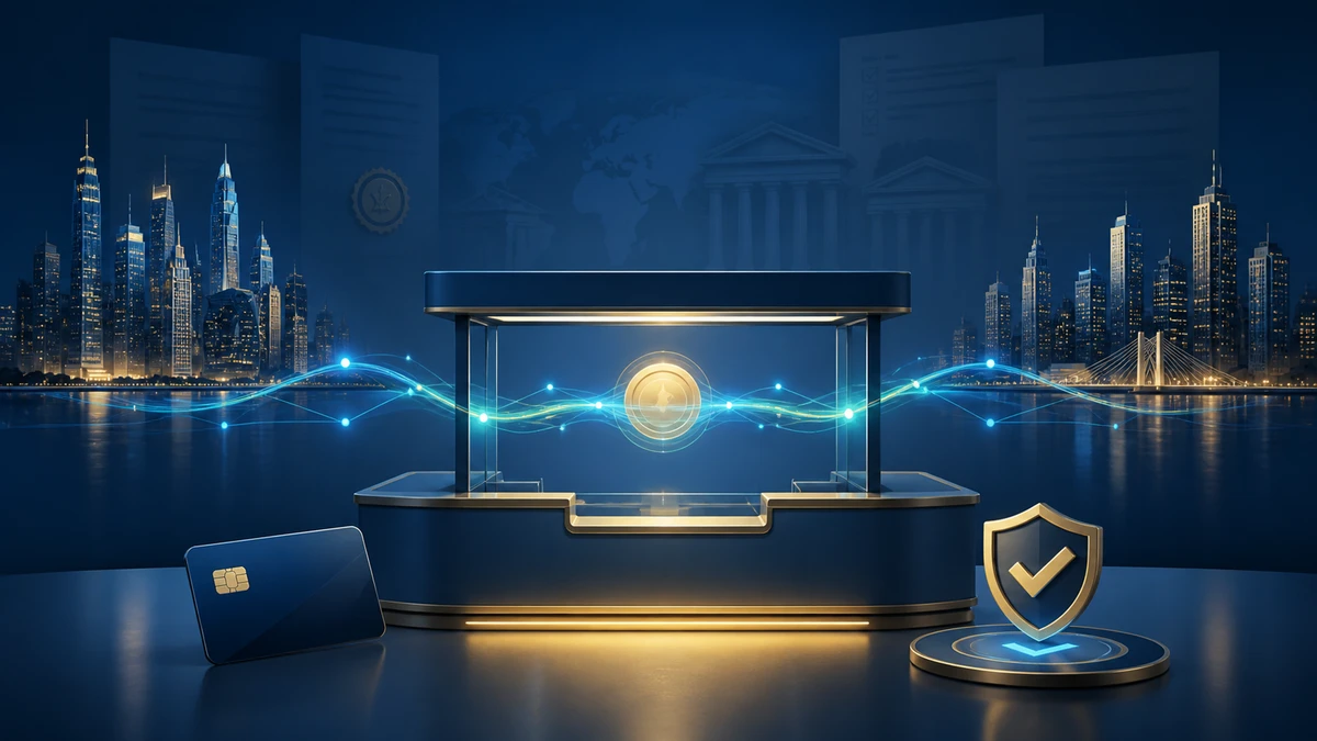 Editorial illustration for Western Union Launches Stablecard on Solana for Payments