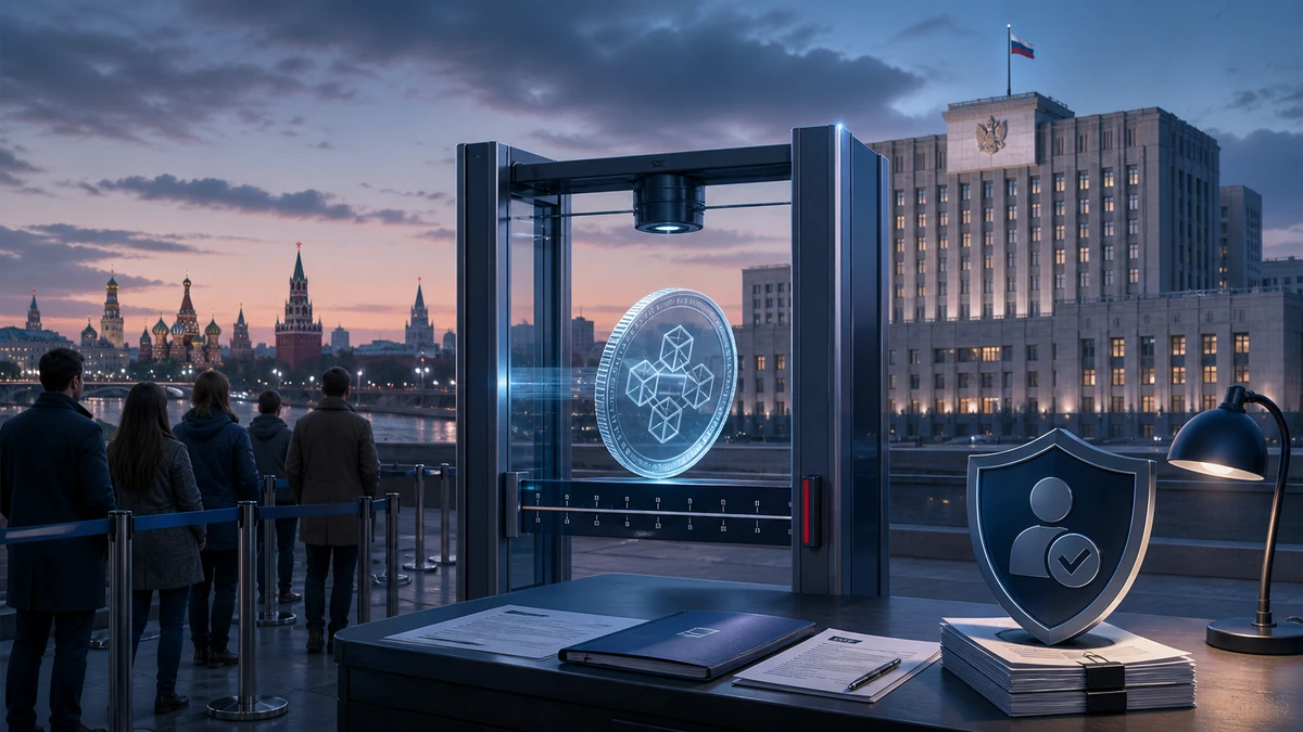 Editorial illustration for Russia’s New Crypto Law Tightens the Retail Market