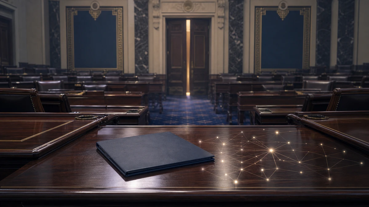 Editorial illustration for Senate Recess Delays U.S. Crypto Rulebook