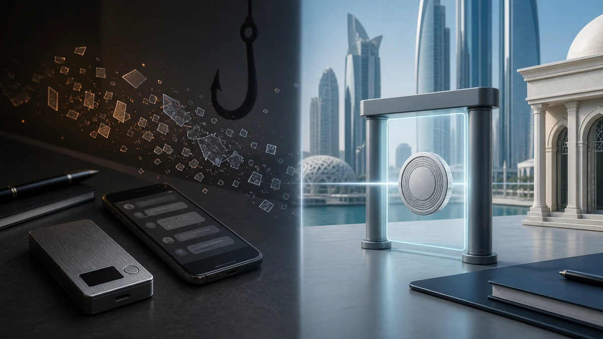 Editorial illustration for Trezor Data Breach Raises Phishing Risk as RLUSD Wins Abu Dhabi Approval