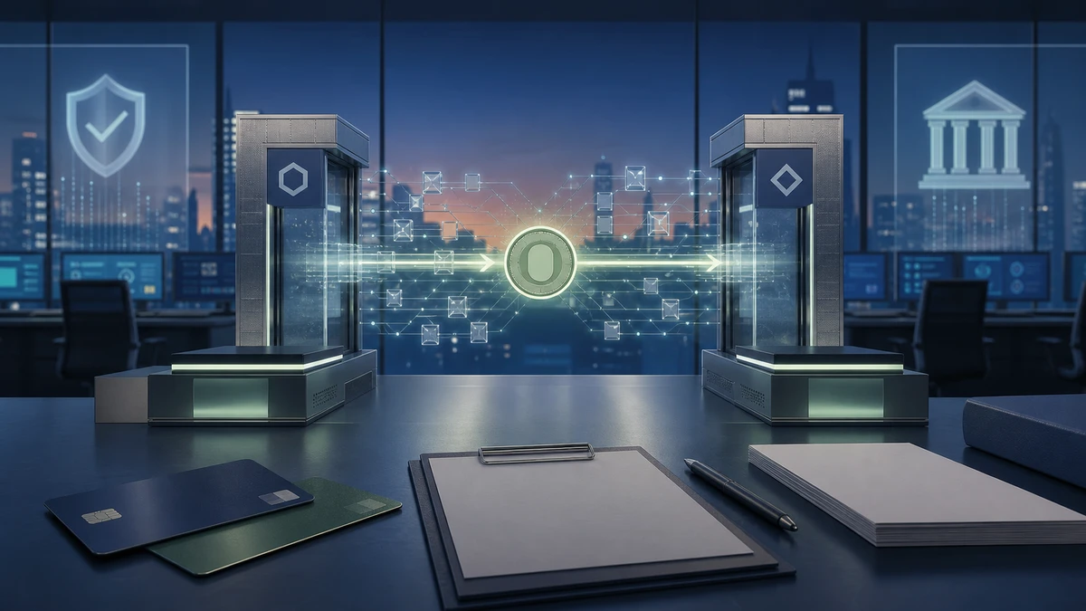 Editorial illustration for Mastercard Tests RLUSD for Card Settlement With Gemini