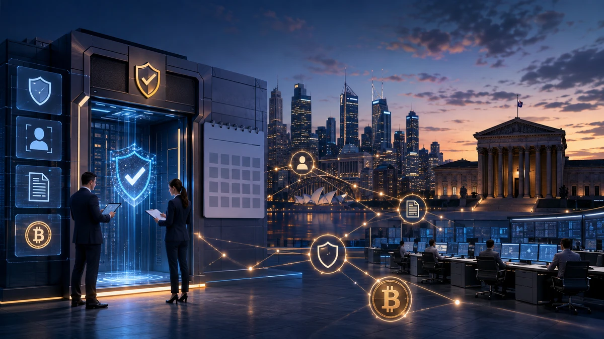 Editorial illustration for Australia Sets Crypto Licence Deadline as CFTC Fights Kalshi Bitcoin Case