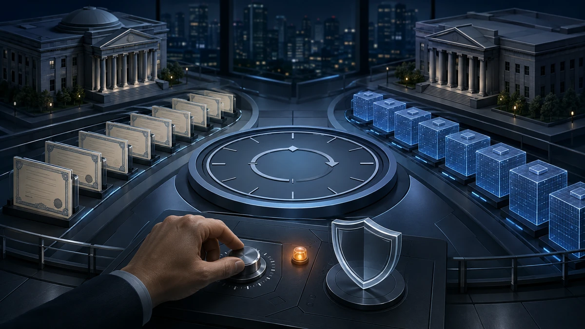Editorial illustration for Coinbase Pushes U.S. Regulators to Allow Equity Perpetuals